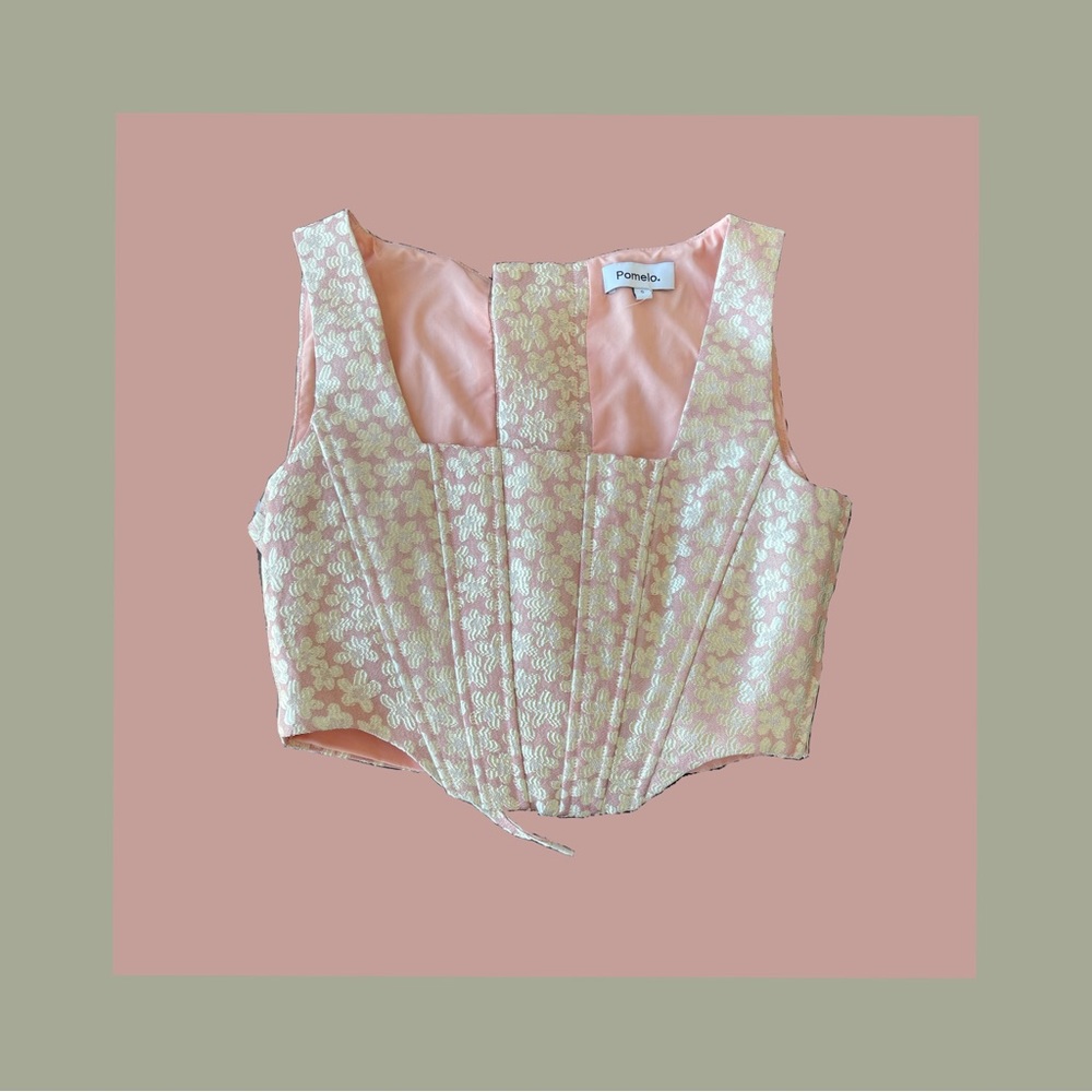 Pomelo Corset with Embroidery Florals